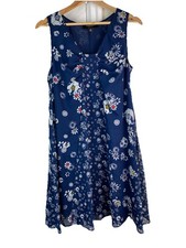Jason Wu for Target Women's M Blue Floral Sleeveless Chiffon Shift Dress