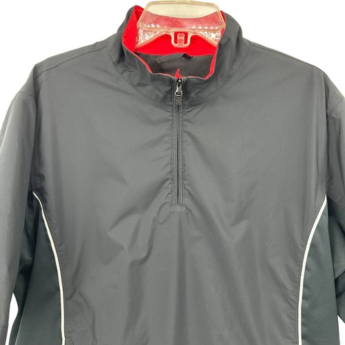 DryJoys by FootJoy Womens Short Sleeve 1/4 Zip Windbreaker Jacket Size Large - Picture 2 of 15