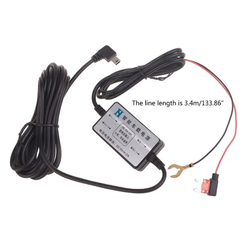 3.4M Car Camera DVR Power Cable Charger Adapter 5V/2A Mini USB Power Supply - Picture 8 of 8