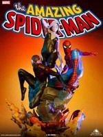 Marvel Spider-Man Spider-Gwen Miles Morales Spider-Ham Diorama Action Figure 1:4