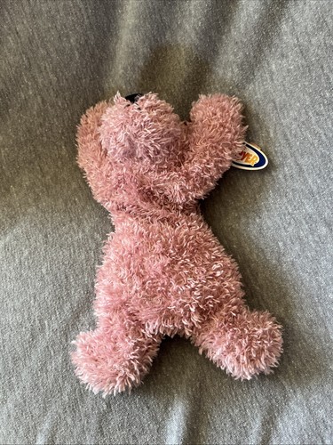 Mary Meyer Puppy Dog Bear Pink Frosted Fur Plush Stuffed Animal Floppy Bean bag - Picture 5 of 6