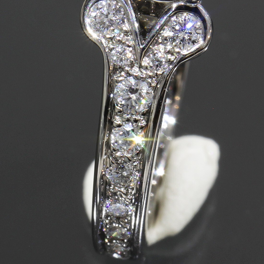 Cartier Diamond 0.73ct VVS2 G 3EX Ring US6 Pt950 Box GIA