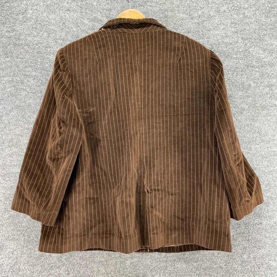 Blazer Chris Morgan Original Hombre M Mediano Marrón Rayas Un Botón Terciopelo Sólido Foto 2 de 4