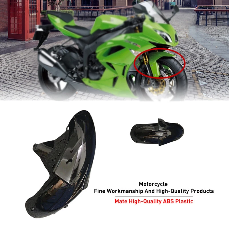 Kit de panel para guardabarros delantero negro brillante Kawasaki ZX10R 2004-2005 Foto 4 de 4