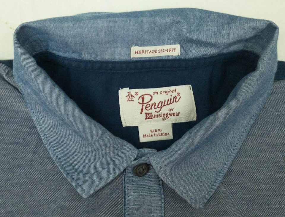 -.. TOP HOMME ORIGINAL PENGUIN TAILLE M (ÉTIQUETTE L) TRÈS BON ÉTAT - Photo 4/4