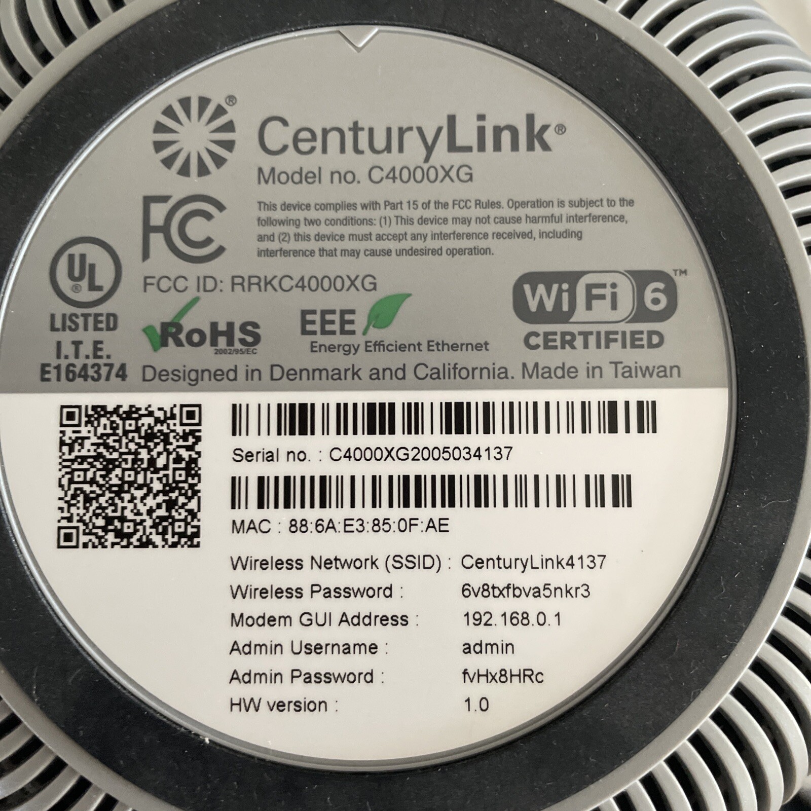 CenturyLink Greenwave C4000XG Dual Band WiFi Whole Home Modem Router eBay