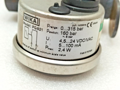KIDDE 6-01-7171-0302 CONTACT PRESSURE GAUGE UNIT - 200 BAR - Picture 7 of 11