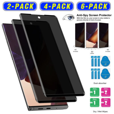 For Samsung Note 20 S24 S23 S22 S21 S20+ Privacy Tempered Glass Screen Protector