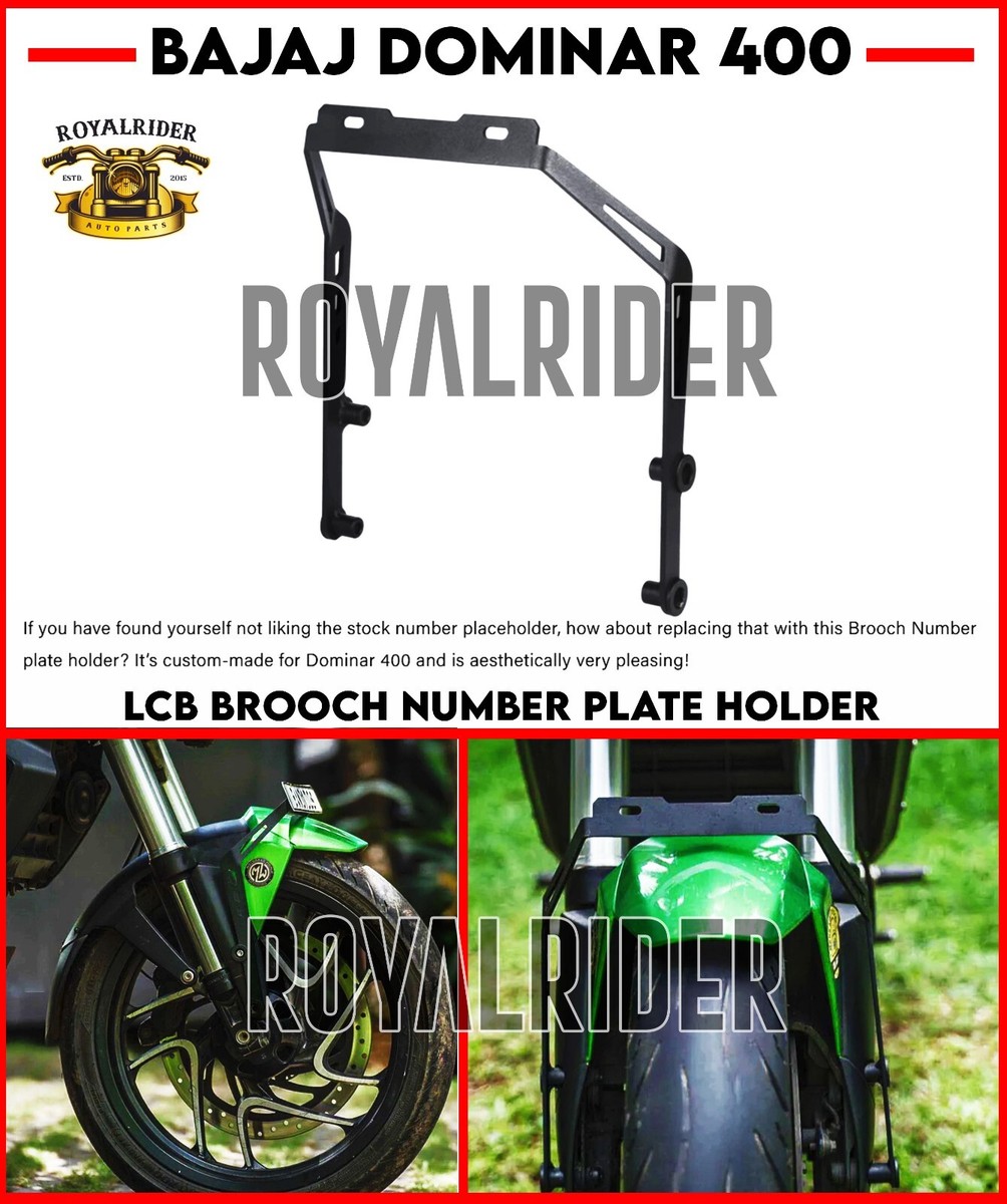 LCB BROOCH NUMBER PLATE HOLDER For BAJAJ DOMINAR 400