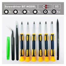 10PC Torx Screwdriver Set T3 T4 T5 T6 TR8 T10H Security Torx Bit Pry Tweezers To