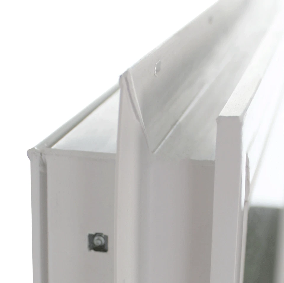 Ventana Horizontal Doble Panel 48" x 16" DP30 VIDRIO TEMPLADO Ventana Vinilo Blanco Foto 4 de 4
