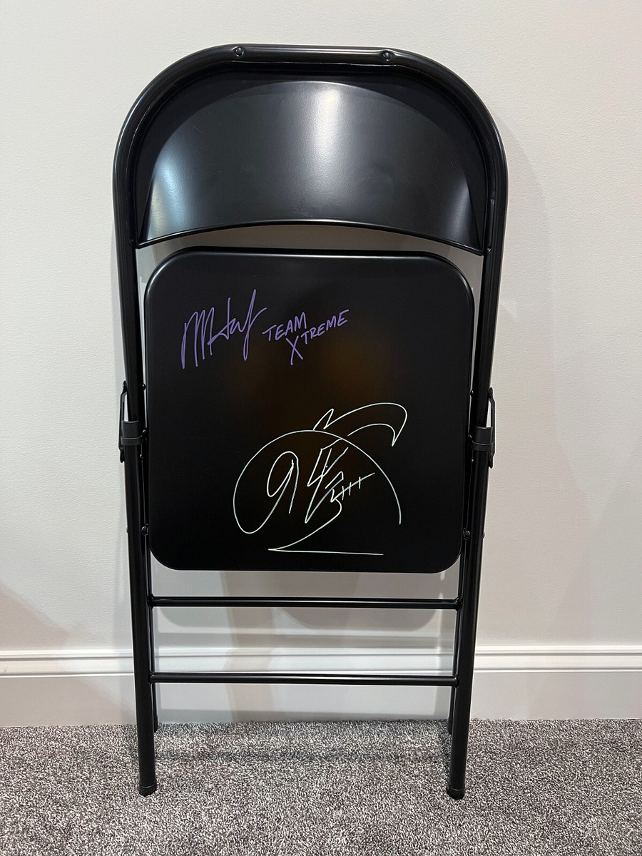 MATT & JEFF The HARDY BOYZ Autograph SIGNED WWE Steel Chair COA