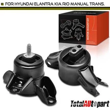 2x Engine Motor and Transmission Mount for Hyundai Elantra 14-16 Manual Trans