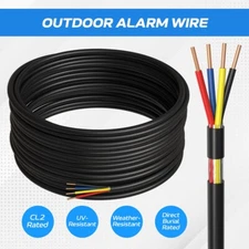 Outdoor Alarm Cable 500ft Solid CL2 Rated 22/2 AWG CCA Security