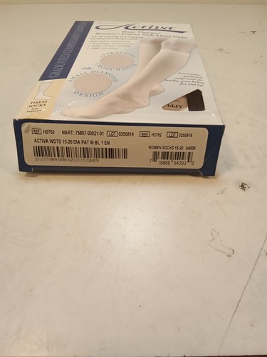 Activa Sheer Therapy Calze eleganti da donna con motivo, Nero, 15-20 MMHG - Foto 14 di 18