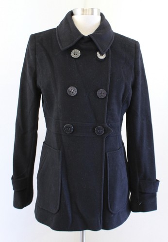 Elie Tahari Black Wool Cashmere Double 