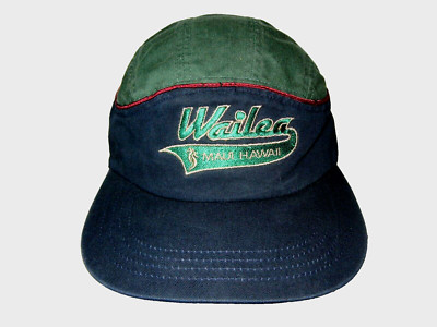 WAILEA MAUI Blue/Green HAWAII 6-PANEL HAT Golf Course Surf Beach Baseball Cap
