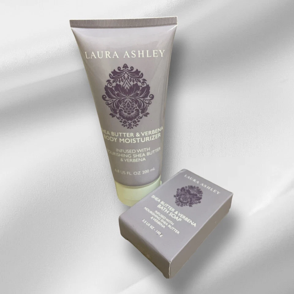 Laura Ashley Manteca de Karité Verbena 4 Piezas Set de Cuidado Corporal Colección Raro Regalo Foto 3 de 4