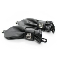PU Leather Dog Gloves Restraint Bondage BDSM Mittens Handcuffs Puppy Cosplay US