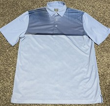Callaway Opti-dri Polo Golf Shirt Light Blue Men s Medium EUC Stretch