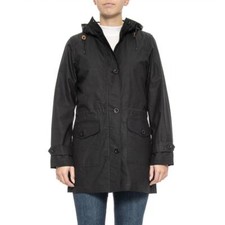 Filson Field Parka Waxed Cotton Canvas Coat S/m Women's Black Msrp $395 20087431