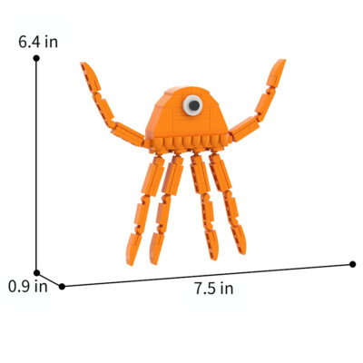 Orange Jellyfish 19 cm Jumbo Josh Building Blocks Garten Of Banban