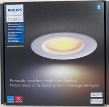 Philips Hue Smart Recessed 5/6 Inch LED Downlight 1100 Lumen, 9290031346 - White