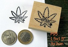P95 Smoking pot leaf rubber stamp