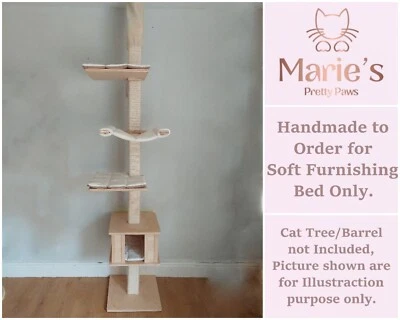 Elfenbein cremefarben Haustier Katze Baum Bett Ersatz Set für Naturparadies Orchideendecke