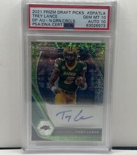 2021 Panini Prizm Draft Picks Neon Green Circle /5 Trey Lance Rookie Auto PSA 10