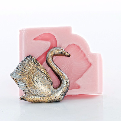 Silicone Swan Mold Jewelry Resin Polymer Epoxy Clay Mold Food Safe Mold (852)