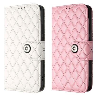 Wallet Strap Grid Leather Phone Case for Samsung S24 S23 S22 A35 A55 A05 A25 A54