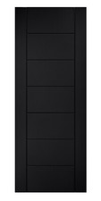Internal Linear Laminated Black 7 Panel Solid Door