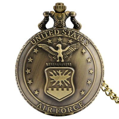 Vintage Bronze Necklace Retro Pendant Pocket Watch Gifts With Chain Full  Hunter UK