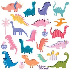 Violette Stickers Happy Little Bright Dinos Dinosaurs Crafts Planner Supply