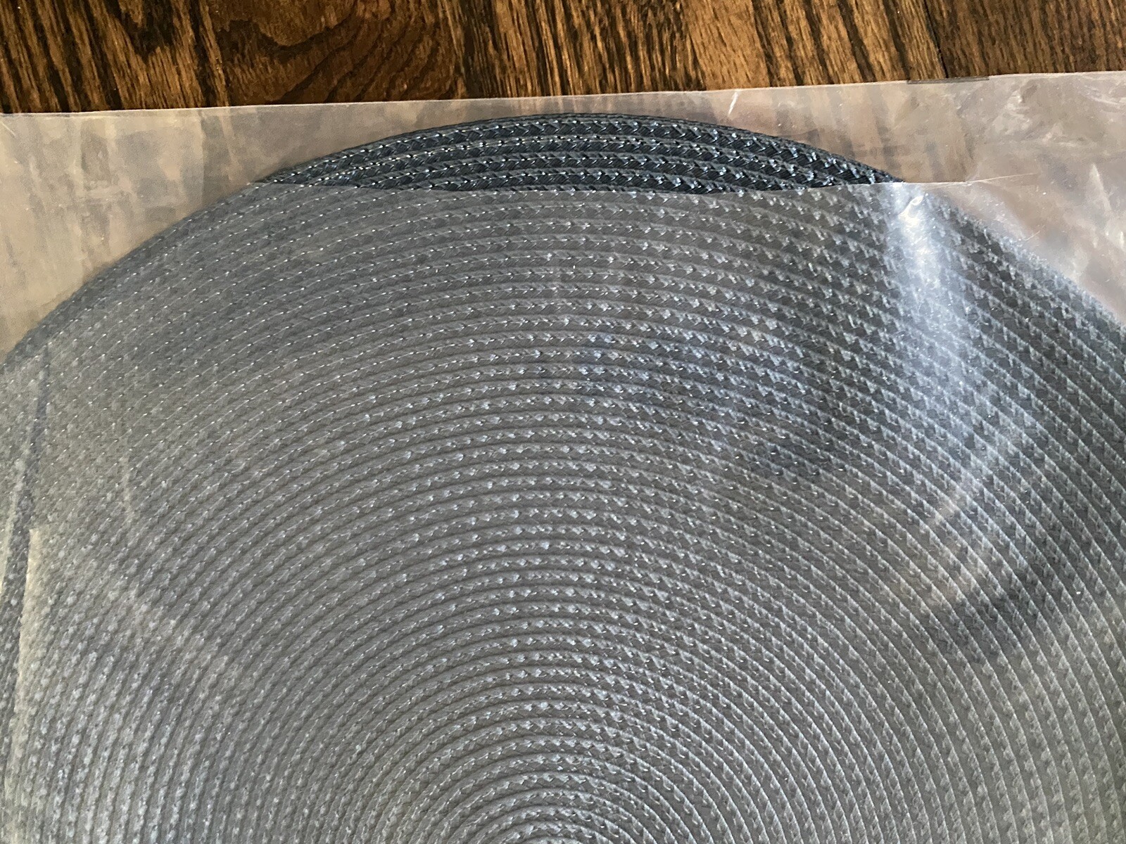 WEST ELM 6 Regal Blue 15" Polypropylene Round Woven Placemats eBay