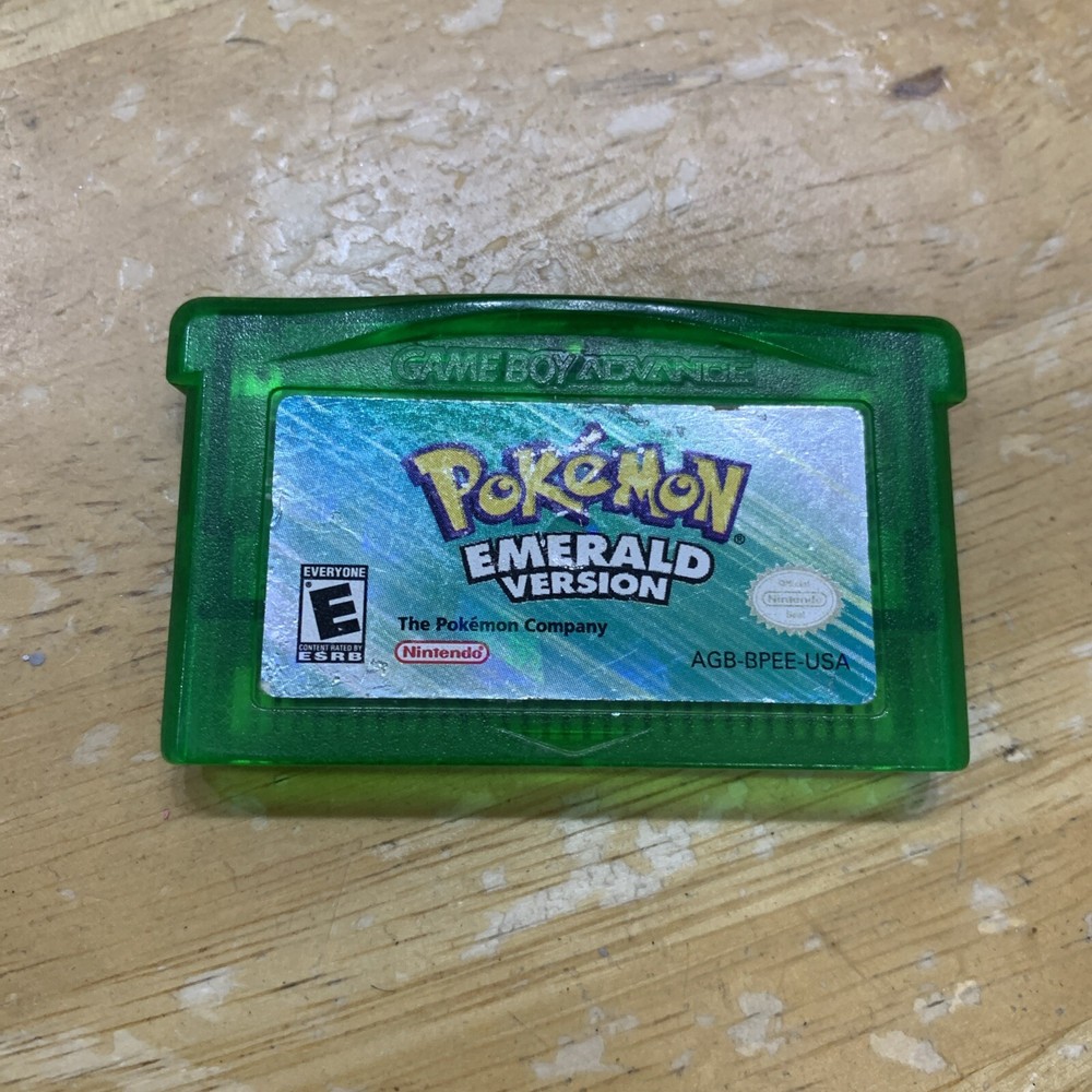 Pokémon Emerald Nintendo Game Boy Advance GBA Authentic Dry Battery Tested