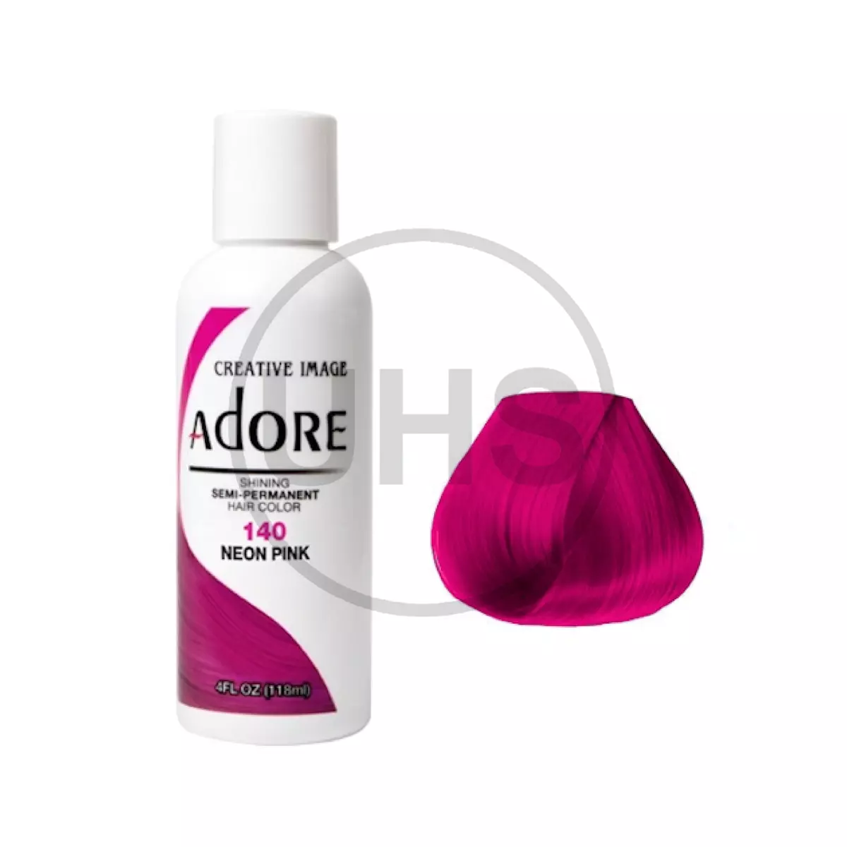 Adore Semi Permanent Neon Pink Hair Colour 140 118ml AUS