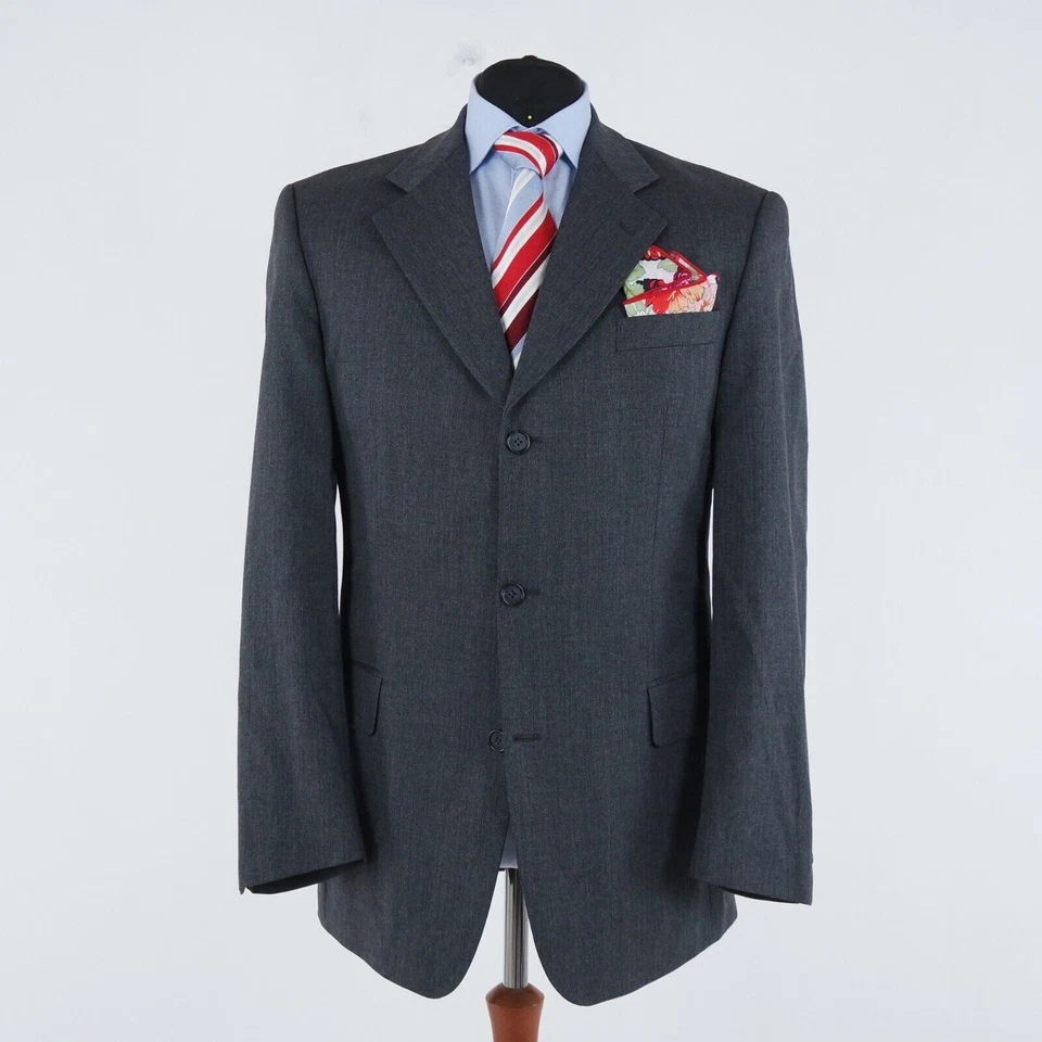 Abrigo deportivo BUGATTI 42L para hombre talla EE. UU. chaqueta blazer de lana gris Foto 4 de 4