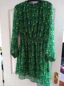 boohoo green floral dress