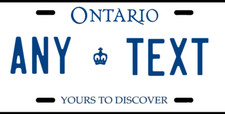 Canadian Personalized License Plate Customized Ontario Canada Auto Tag Metal CA
