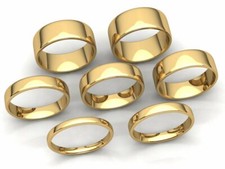 Comfort Fit EuroDome Wedding Band Ring Mens Womens 2mm-8mm Solid 10k Yellow Gold
