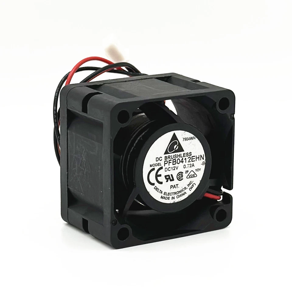 Delta 4028 12V 0.72A PFB0412EHN-B Double Ball Cooling Fan 2-PIN - Image 2 of 4