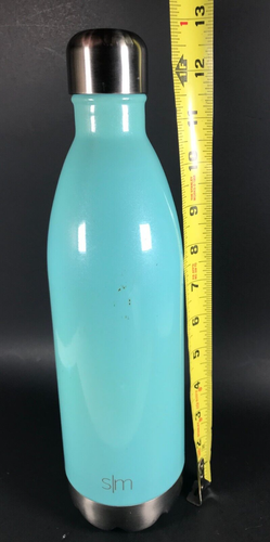 Stainless Steel Water Bottle Simple Modern Wave 34 oz Aqua Marine Insulated - Picture 5 of 5