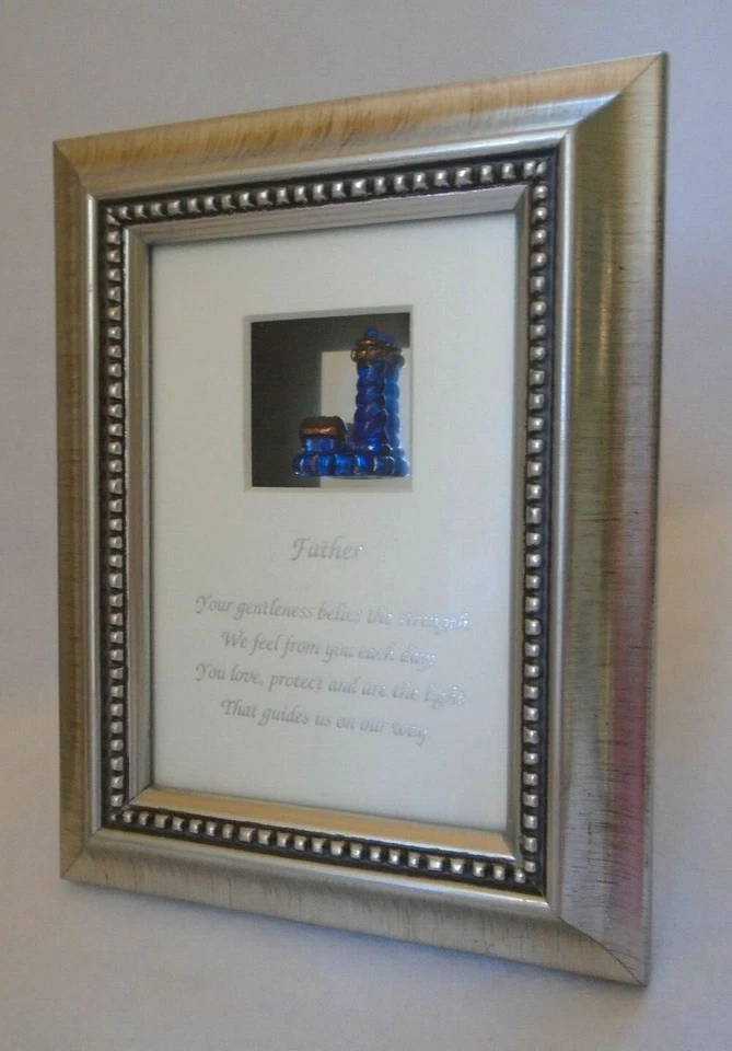 Clear Expressions Inspirational Message Blue Lighthouse Pewter & Wood Frame - Image 3 of 4