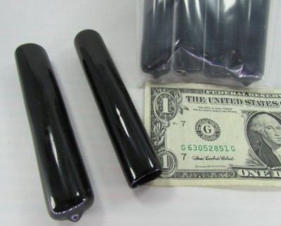Lot 6 Very Long 4'' x 5/8'' ID Vinyl Caplugs, Thread Protectors Hand Grips Black