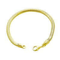 Vergoldete Sterling Silber Schlangenkette Halskette