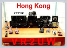 Ham Radio QSL VR2UW Hong Kong 2011 Morse CW Key Collector Radio Gear