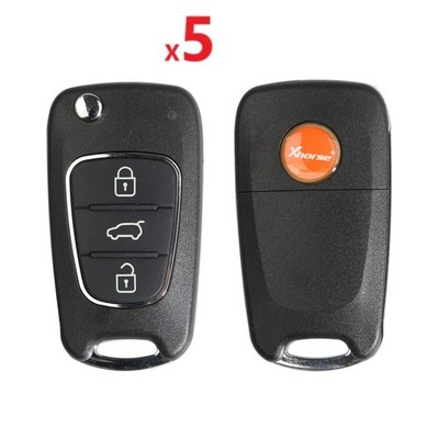 5PCS Xhorse XKHY02EN Wire Remote Key For Hyundai Flip work with VVDI Key Tool
