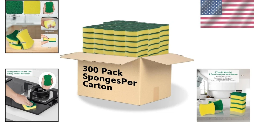 Esponjas exfoliantes para platos sin arañazos - amarillas - 300 unidades Foto 2 de 4